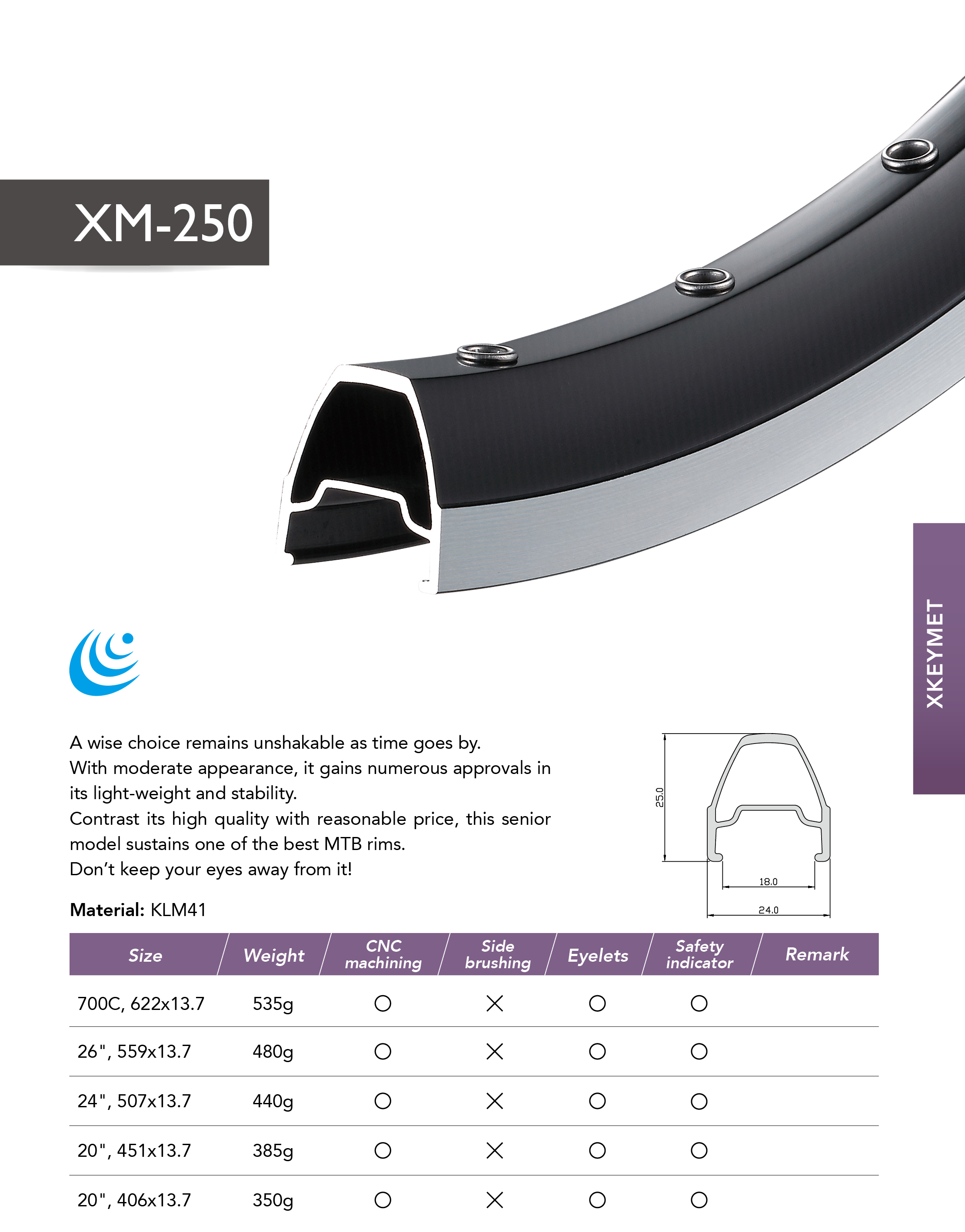 Kinlin XM250 26" rim brake MTB/Hybrid wheels with Shimano hubs.